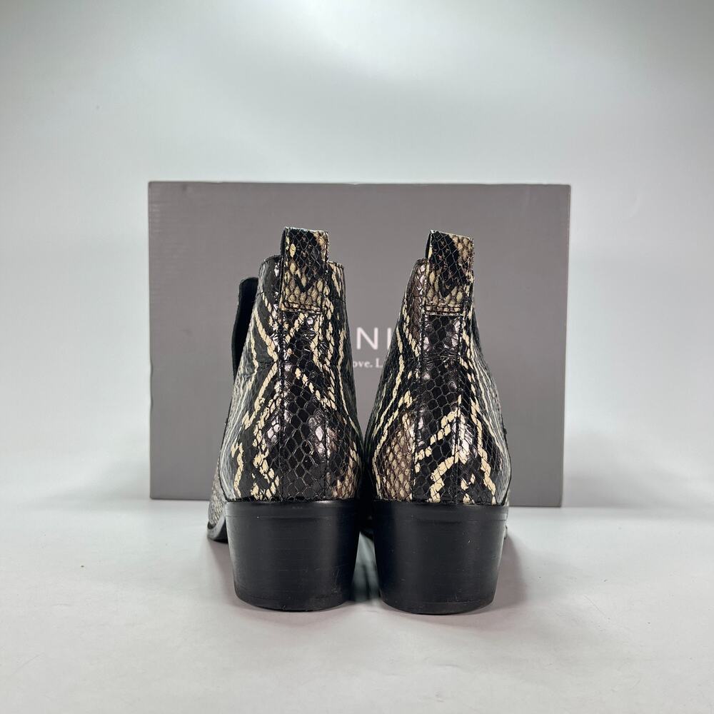 Vionic Clara Boa Black Leather Snake Embossed Side Zipper Booties Women's Sz 9.5 - Picture 4 of 7